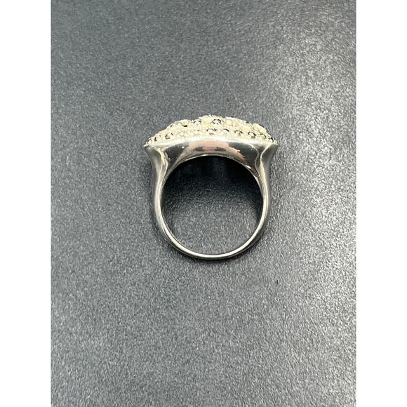 TJ 925 G Signed Designer Oval Sterling Silver Oval Filigree Ring Sz 7.5 - Picture 9 of 12